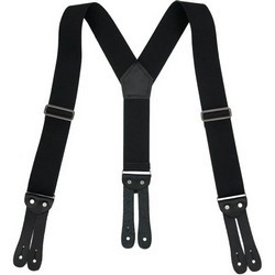 SUSPENDER FLAT Y BACK BK 2" 46"